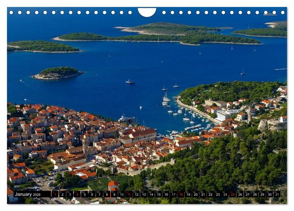 Produktbild: Hvar The sunny Island of Croatia (Wall Calendar 2026 DIN A4 landscape), CALVENDO 12 Month Wall Calendar