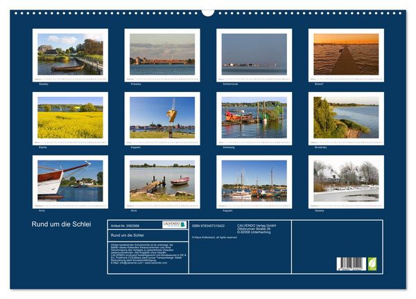 Produktbild: Rund um die Schlei (Wandkalender 2026 DIN A2 quer), CALVENDO Monatskalender