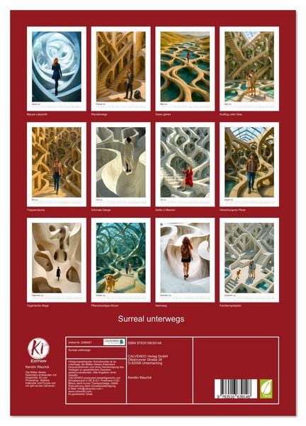 Produktbild: Surreal unterwegs (hochwertiger Premium Wandkalender 2026 DIN A2 hoch), Kunstdruck in Hochglanz