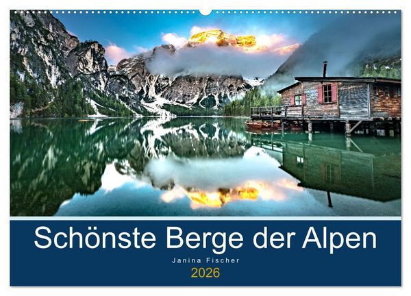 Produktbild: Sch&ouml;nste Berge der Alpen (Wandkalender 2026 DIN A2 quer), CALVENDO Monatskalender