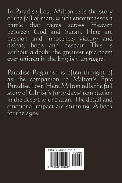 Produktbild: Paradise Lost and Paradise Regained