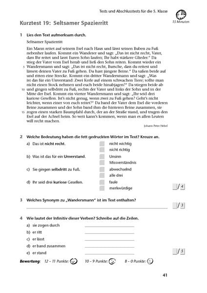 Produktbild: Fit in Test und Klassenarbeit &ndash; Deutsch 5./6. Klasse Gymnasium