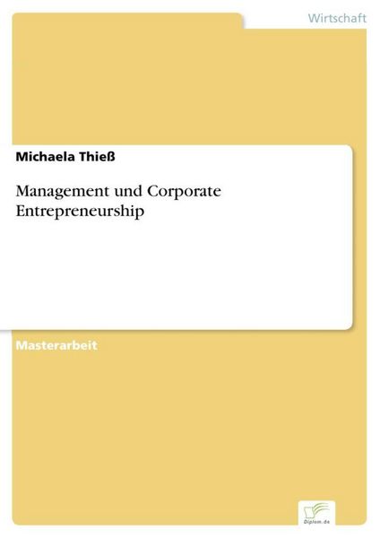 Produktbild: Management und Corporate Entrepreneurship