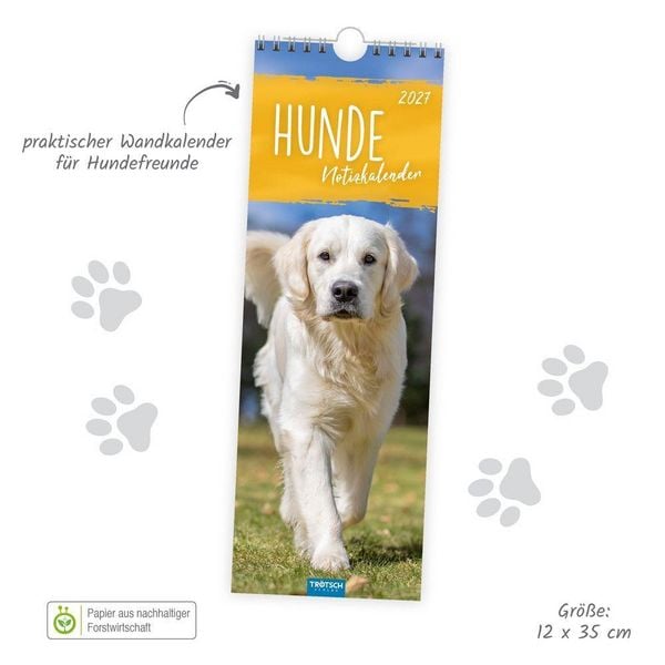 Produktbild: TR&Ouml;TSCH - Streifenkalender Hunde 2027 Notizkalender