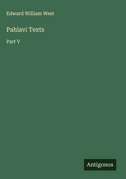 Produktbild: Pahlavi Texts