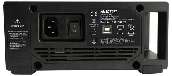 Produktbild: VOLTCRAFT DSP-30005 Labornetzger&auml;t, einstellbar 0 - 300 V 5 A (max.) 500 W USB Anzahl Ausg&auml;nge 1 x