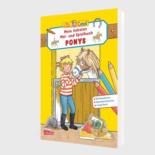 Produktbild: Conni Gelbe Reihe (Besch&auml;ftigungsbuch): Mein liebstes Mal- und Spielbuch: Ponys