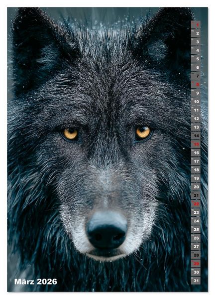 Produktbild: W&ouml;lfe aus aller Welt (Wandkalender 2026 DIN A2 hoch), CALVENDO Monatskalender