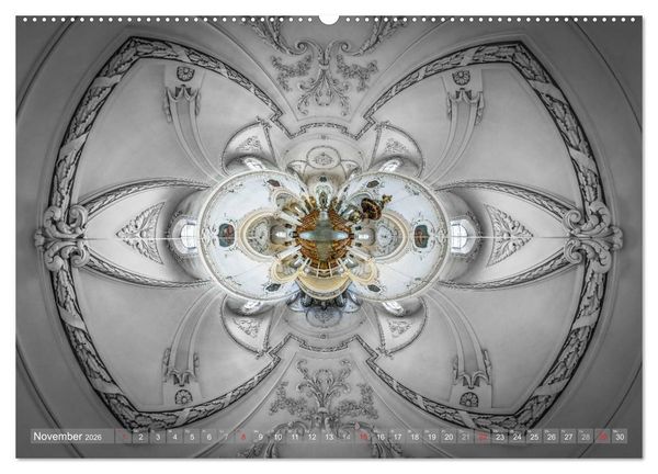 Produktbild: G&ouml;ttliche Projektionen - Kirchenpanoramen (hochwertiger Premium Wandkalender 2026 DIN A2 quer), Kunstdruck in Hochglanz