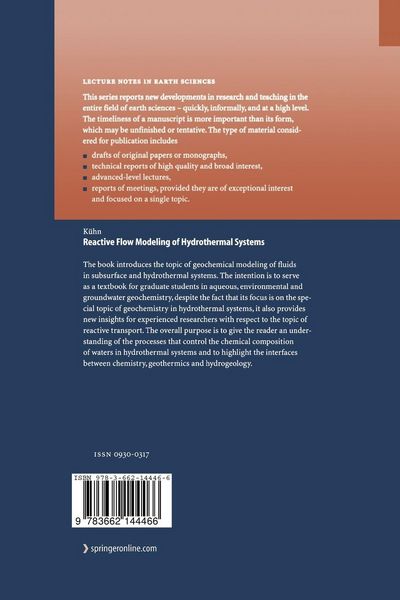 Produktbild: Reactive Flow Modeling of Hydrothermal Systems