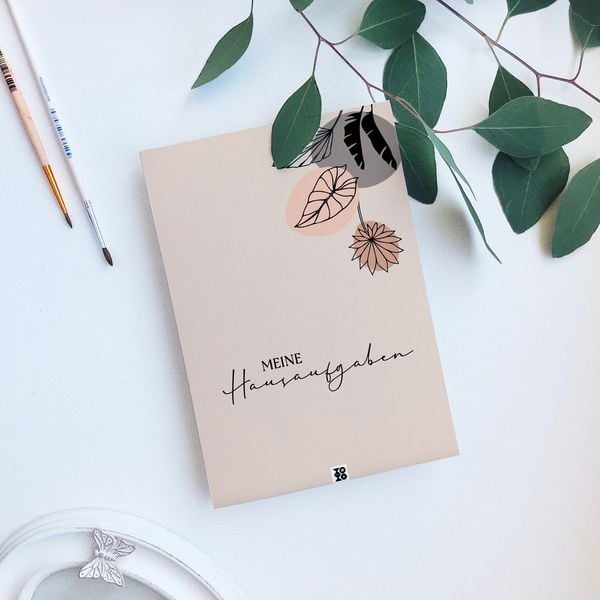 Produktbild: Hausaufgabenheft "leaves lineart"
