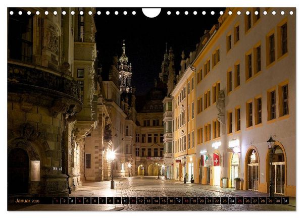 Produktbild: Eine Nacht in Dresden (Wandkalender 2026 DIN A4 quer), CALVENDO Monatskalender