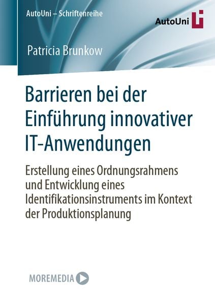 Produktbild: Barrieren bei der Einf&uuml;hrung innovativer IT-Anwendungen