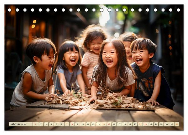 Produktbild: Kinder Lachen (Tischkalender 2026 DIN A5 quer), CALVENDO Monatskalender