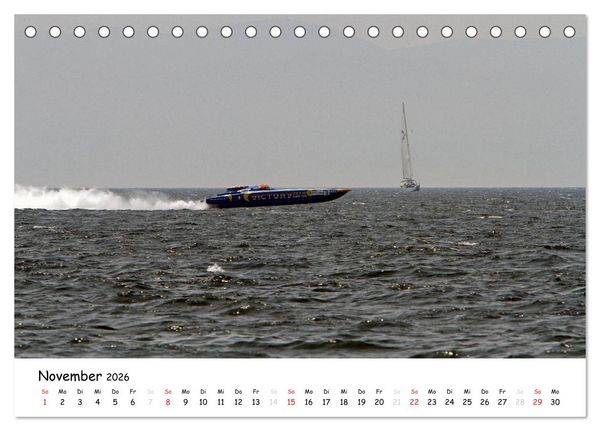 Produktbild: Offshore Powerboats (Tischkalender 2026 DIN A5 quer), CALVENDO Monatskalender