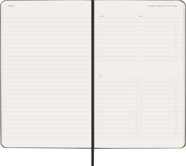 Produktbild: Moleskine 12 Monate Pro Wochen Notizkalender 2027, Pro Large/A5, 1 Wo = 2 Seiten, vertikal, Spalten f&uuml;r Notizen, fester Einband, Schwarz