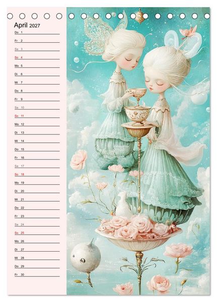 Produktbild: Tarot Wunderwelten. Surrealistische und magische Tarot-Kunst (Tischkalender 2027 DIN A5 hoch), CALVENDO Monatskalender
