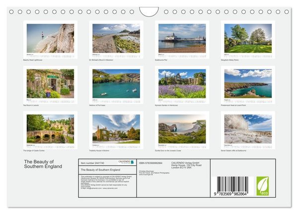 Produktbild: The Beauty of Southern England (Wall Calendar 2027 DIN A4 landscape), CALVENDO 12 Month Wall Calendar