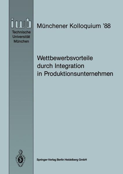 Produktbild: Wettbewerbsvorteile durch Integration in Produktionsunternehmen