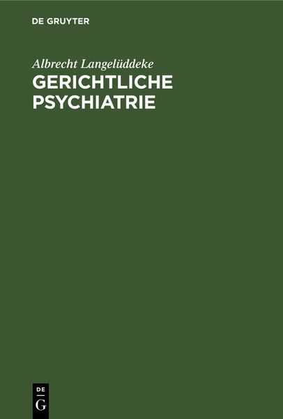 Produktbild: Gerichtliche Psychiatrie