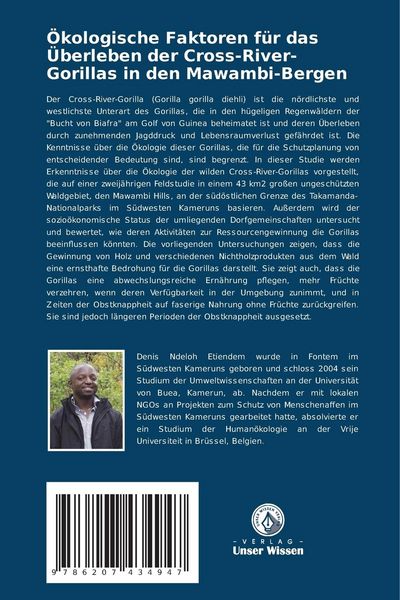 Produktbild: &Ouml;kologische Faktoren f&uuml;r das &Uuml;berleben der Cross-River-Gorillas in den Mawambi-Bergen