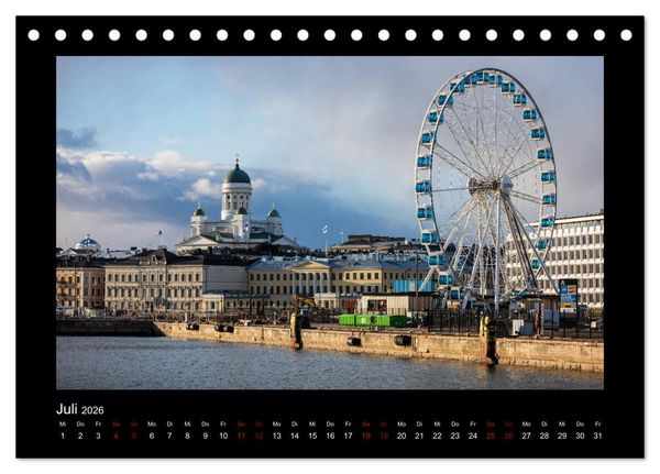 Produktbild: Finnland - Nordische Farbenspiele (Tischkalender 2026 DIN A5 quer), CALVENDO Monatskalender