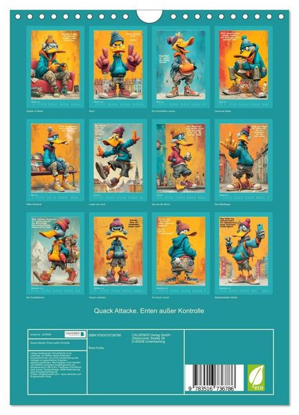 Produktbild: Quack Attacke. Enten au&szlig;er Kontrolle (Wandkalender 2026 DIN A4 hoch), CALVENDO Monatskalender