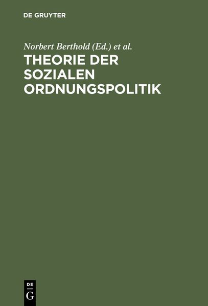 Produktbild: Theorie der sozialen Ordnungspolitik