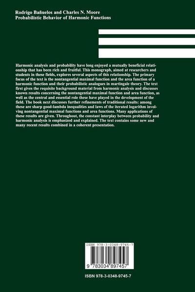 Produktbild: Probabilistic Behavior of Harmonic Functions