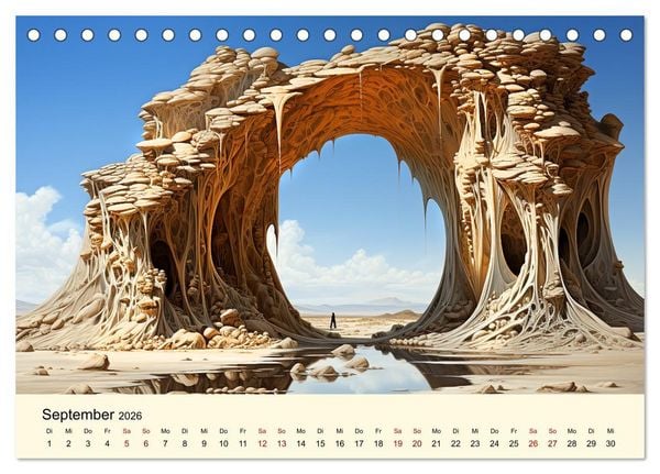 Produktbild: Surreale W&uuml;ste (Tischkalender 2026 DIN A5 quer), CALVENDO Monatskalender