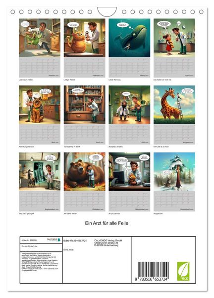 Produktbild: Ein Arzt f&uuml;r alle Felle (Wandkalender 2026 DIN A4 hoch), CALVENDO Monatskalender