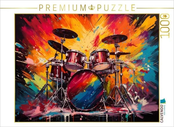 CALVENDO Puzzle Klangvolle Farbexplosion | 1000 Teile Lege-Größe 64x48cm Foto-Puzzle für glückliche Stunden