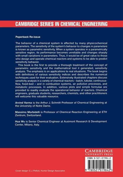 Produktbild: Parametric Sensitivity in Chemical Systems