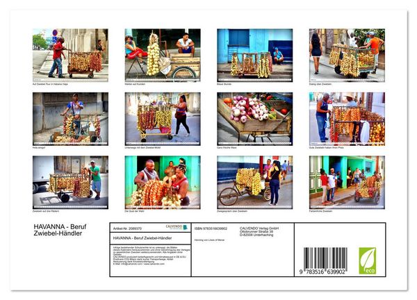 Produktbild: HAVANNA - Beruf Zwiebel-H&auml;ndler (Wandkalender 2026 DIN A4 quer), CALVENDO Monatskalender