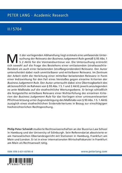 Produktbild: Die Relevanz der &laquo;Business Judgement Rule&raquo; (&sect; 93 Abs. 1 S. 2 AktG) f&uuml;r die Vorstandsuntreue