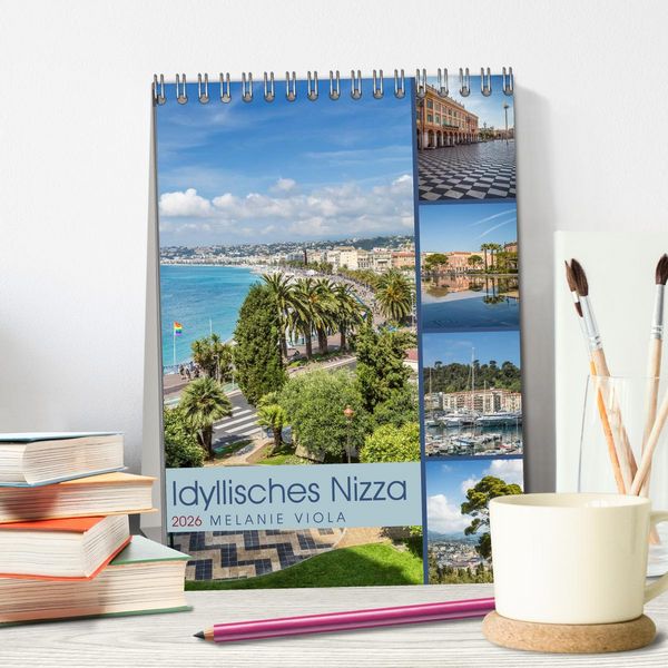 Produktbild: Idyllisches Nizza (Tischkalender 2026 DIN A5 hoch), CALVENDO Monatskalender