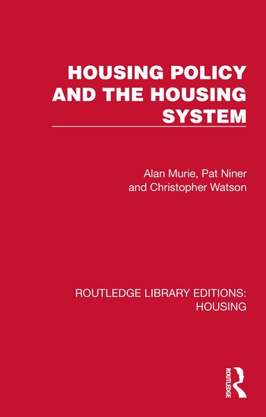 Produktbild: Housing Policy and the Housing System
