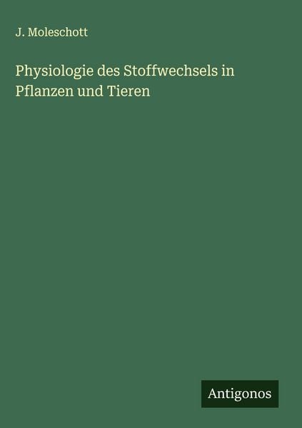 Produktbild: Physiologie des Stoffwechsels in Pflanzen und Tieren
