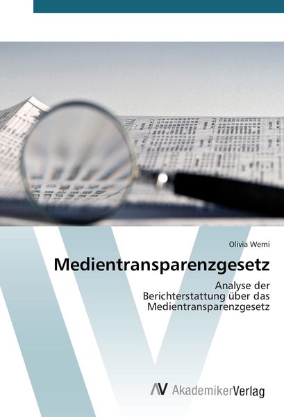 Produktbild: Medientransparenzgesetz