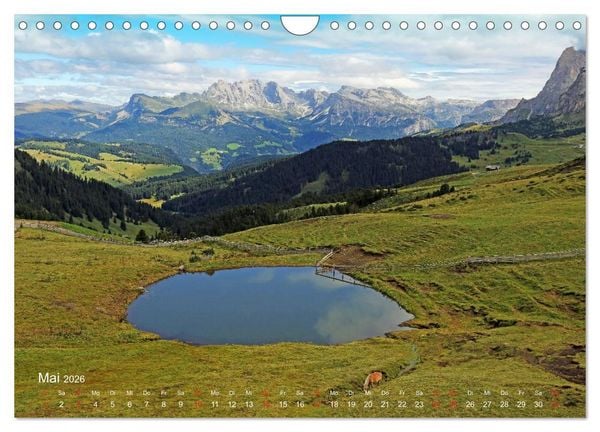 Produktbild: Urlaub auf der Seiser Alm (Wandkalender 2026 DIN A4 quer), CALVENDO Monatskalender