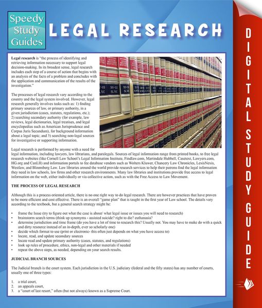 Produktbild: Legal Research (Speedy Study Guide)