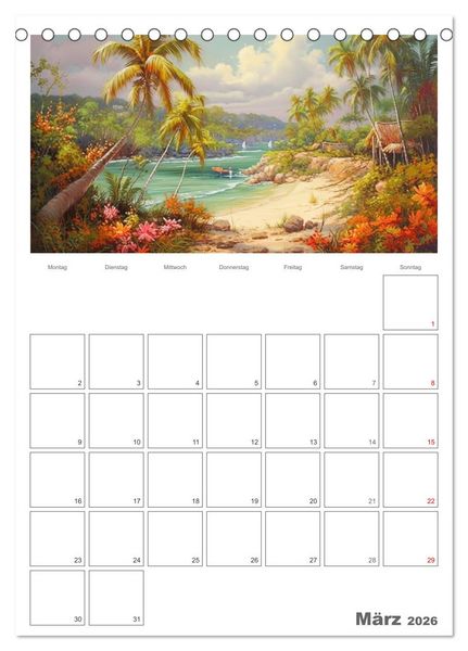 Produktbild: Die Karibik. Der Zauber tropischer Juwele (Tischkalender 2026 DIN A5 hoch), CALVENDO Monatskalender