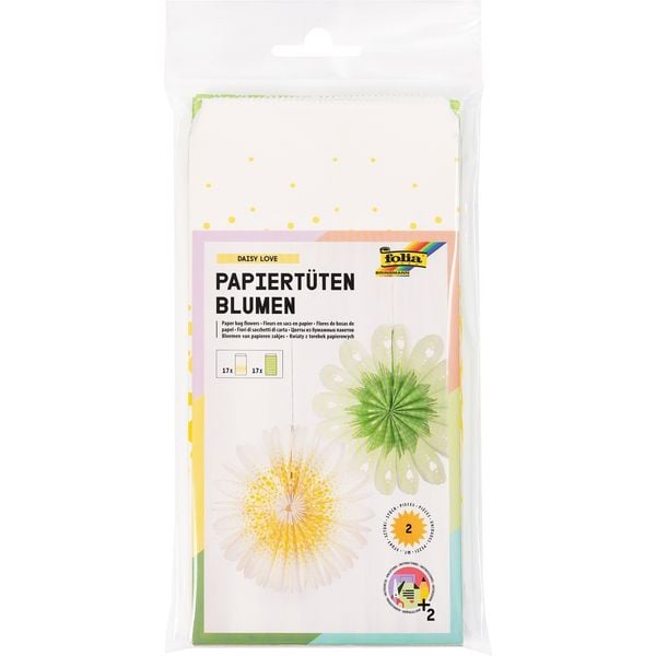 FOLIA Bastelset Papiertüten Blumen, Daisy Love