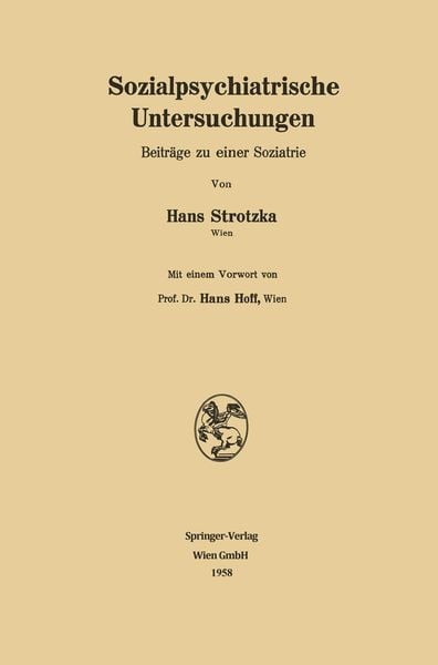 Produktbild: Sozialpsychiatrische Untersuchungen