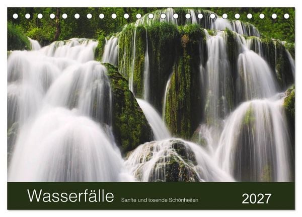 Produktbild: WASSERF&Auml;LLE - Sanfte und tosende Sch&ouml;nheiten (Tischkalender 2027 DIN A5 quer), CALVENDO Monatskalender