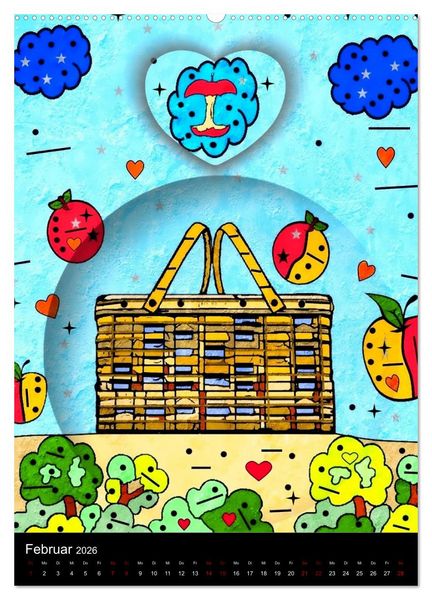 Produktbild: Die verr&uuml;ckte Welt der Popart von Nico Bielow (hochwertiger Premium Wandkalender 2026 DIN A2 hoch), Kunstdruck in Hochglanz