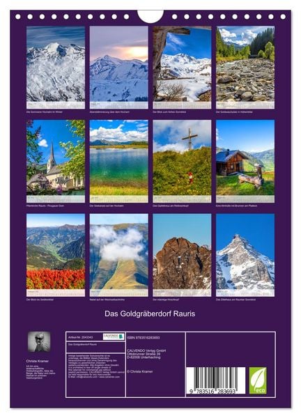 Produktbild: Das Goldgr&auml;berdorf Rauris (Wandkalender 2026 DIN A4 hoch), CALVENDO Monatskalender