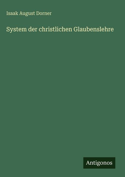 Produktbild: System der christlichen Glaubenslehre