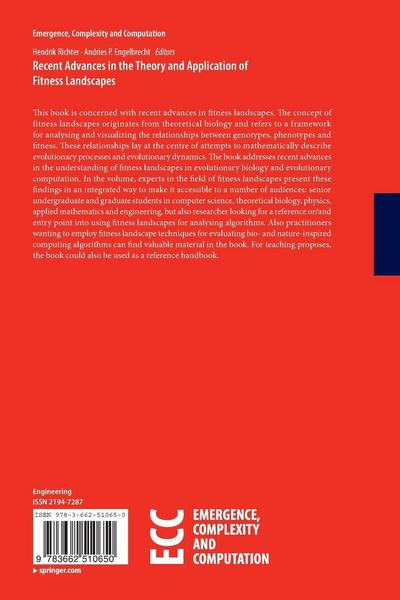 Produktbild: Recent Advances in the Theory and Application of Fitness Landscapes
