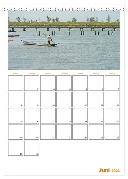 Produktbild: Gambia und Senegal erleben (Tischkalender 2026 DIN A5 hoch), CALVENDO Monatskalender